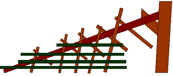 Backbone with ribs and slats